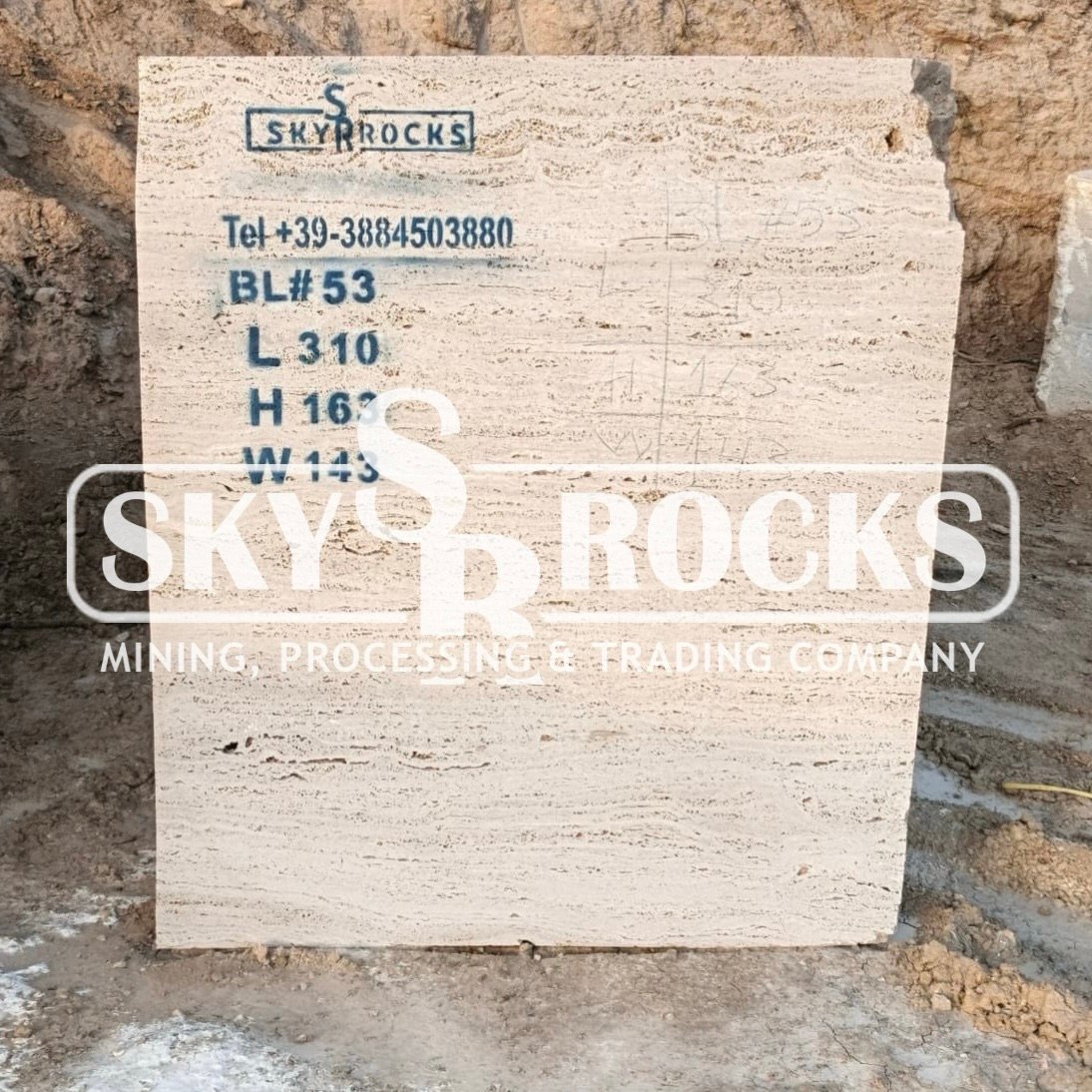 Sky Rocks Travertine Block #53 Sky Rocks Travertine Block #53