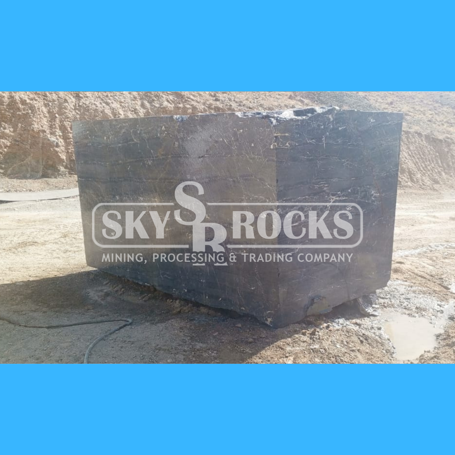 Sky Rocks Black Marble #6