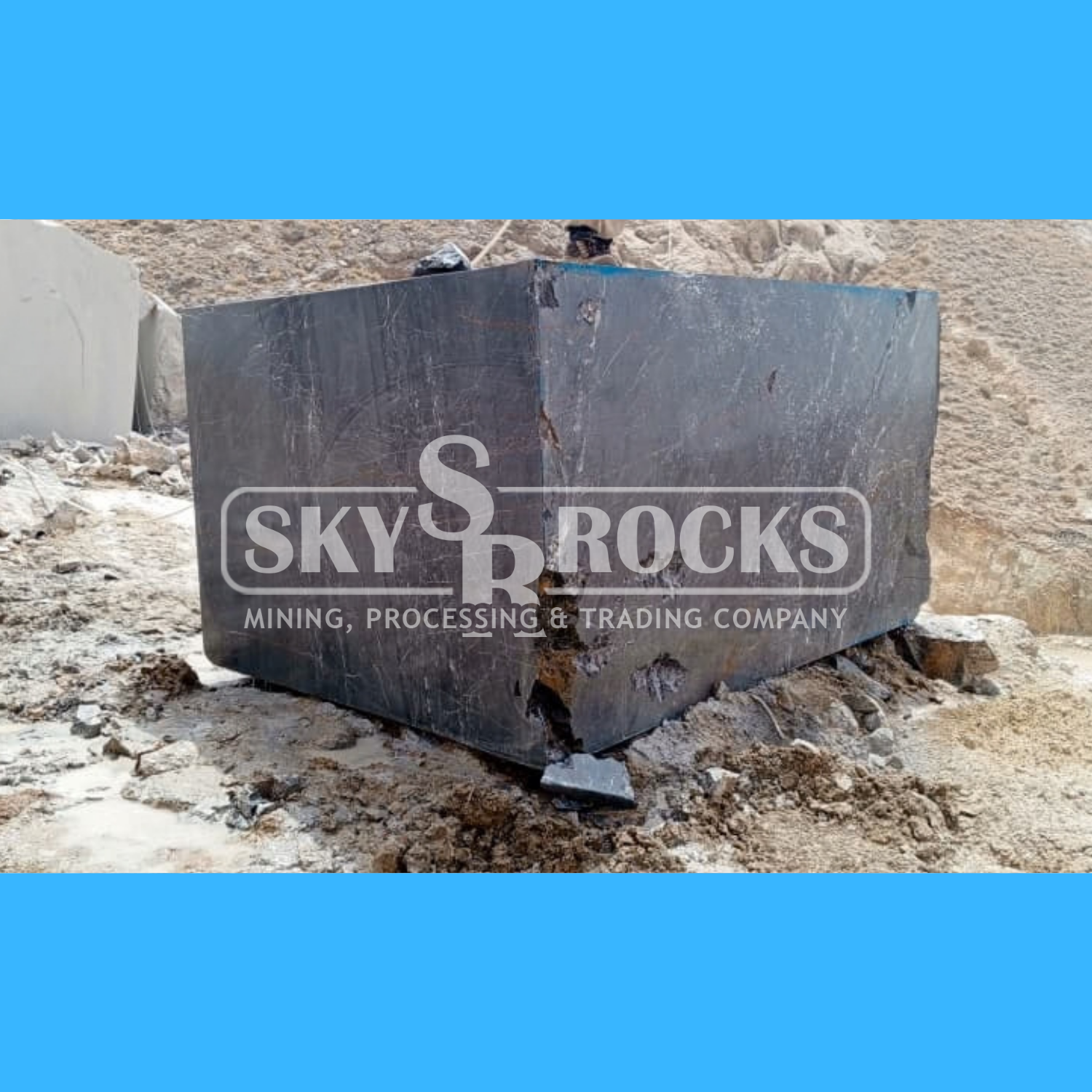 Sky Rocks Black Marble #2