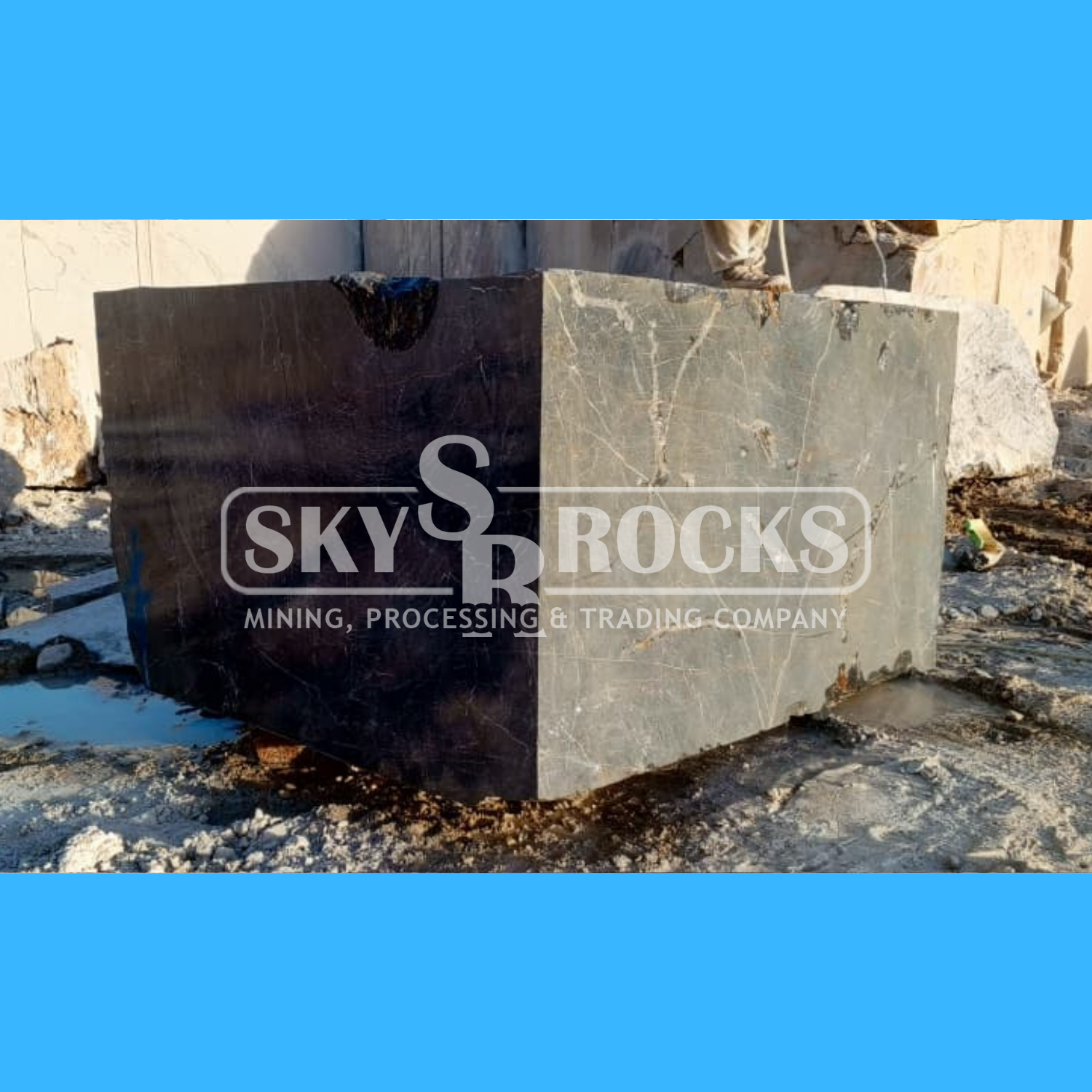 Sky Rocks Black Marble #10